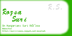 rozsa suri business card